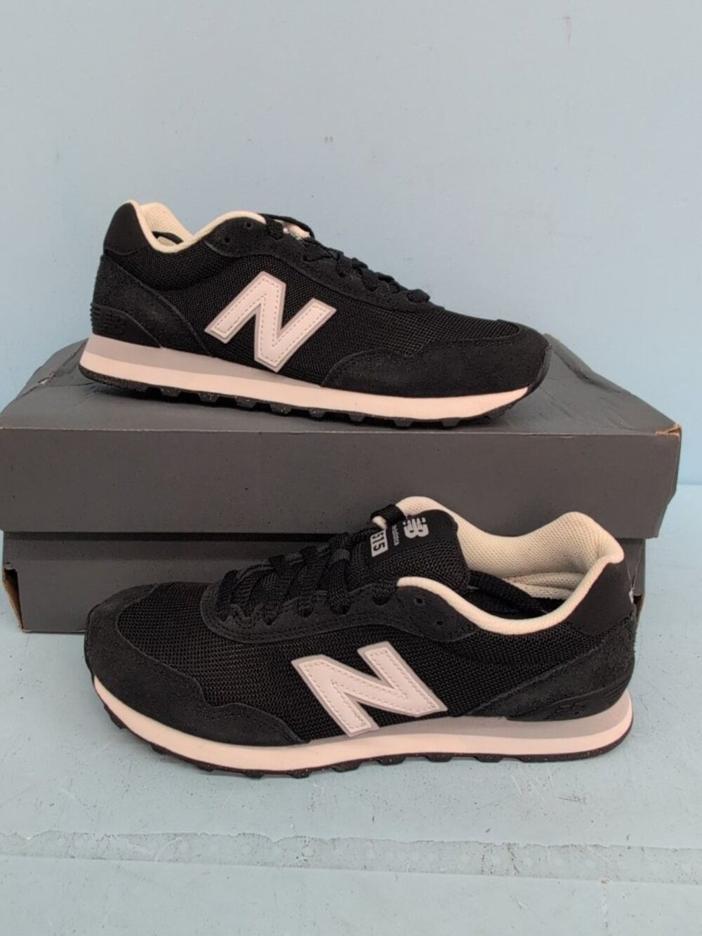 New Balance 515 Classics Running Sneakers Unisex Shoes Men's US 6 Black White